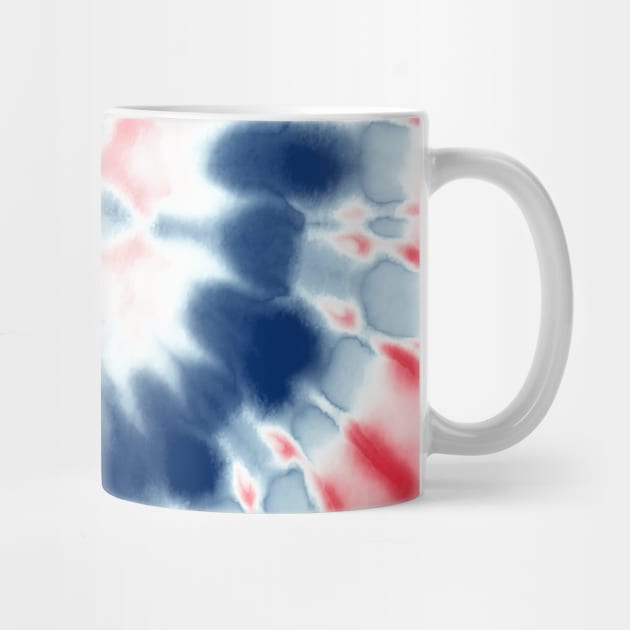 Red White and Blue Tie Dye Hippie 4th of July by graphicbombdesigns